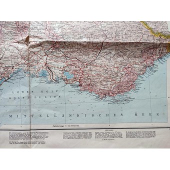 Map of France at scale 1 : 1 000 000, 1940. Espenlaub militaria