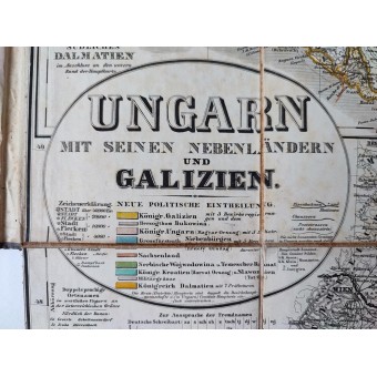 Map of Hungary and Galicia, 1852. Espenlaub militaria