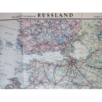 Kaart van West-Europees Rusland op schaal 1 : 2 500 000, 1941. Espenlaub militaria
