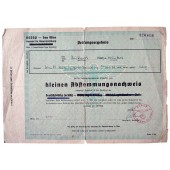 Nazi-Deutschland Ariernachweis von 1943 - Kleiner Abstammungsnachweis