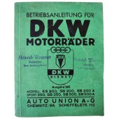 Manuel du propriétaire pour les motos DKW, 1937