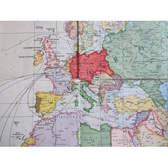 Mapa político del mundo a escala 1 : 30 000 000, 1942. Espenlaub militaria