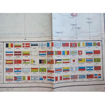 Mapa político del mundo a escala 1 : 30 000 000, 1942. Espenlaub militaria
