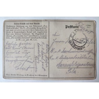 Postal con acorazados alemanes en marcha, 1916. Espenlaub militaria