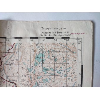 Set of 4x German Wehrmacht maps of Russia at scale 1 : 50 000, 1942. Espenlaub militaria