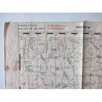Set di 4 mappe della Wehrmacht tedesca della Russia in scala 1 : 50 000, 1942. Espenlaub militaria