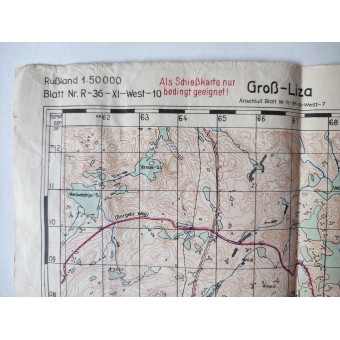 Set of 4x German Wehrmacht maps of Russia at scale 1 : 50 000, 1942. Espenlaub militaria