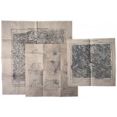 Conjunto de mapas alemanes relacionados con las batallas de 1914 de la Primera Guerra Mundial en el norte de Francia