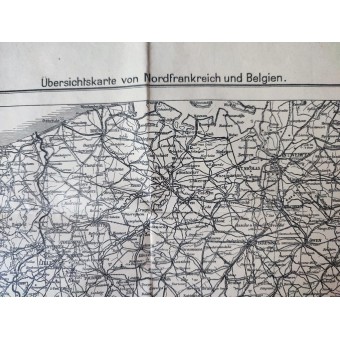 Uppsättning tyska kartor relaterade till 1914 WW1 strider i norra Frankrike. Espenlaub militaria