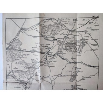 Conjunto de mapas alemanes relacionados con las batallas de 1914 de la Primera Guerra Mundial en el norte de Francia. Espenlaub militaria
