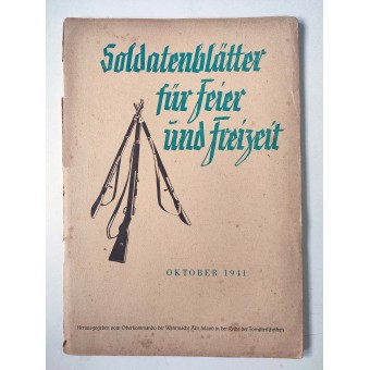 Wehrmacht Arméns tidskriftssamling - Soldatenblätter für Feier und Freizeit. Espenlaub militaria