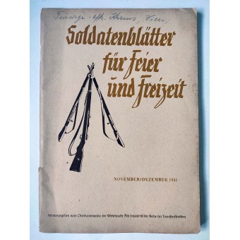 Collezione di riviste dellesercito della Wehrmacht - Soldatenblätter für Feier und Freizeit. Espenlaub militaria