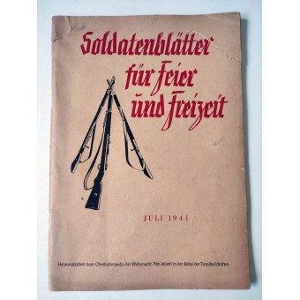 Wehrmacht Arméns tidskriftssamling - Soldatenblätter für Feier und Freizeit. Espenlaub militaria