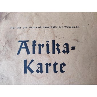 Carta dellAfrica della Wehrmacht in scala 1 : 15 000 000, 1939/1940. Espenlaub militaria
