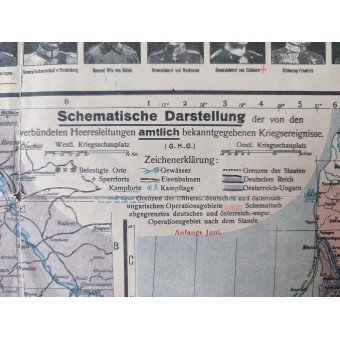 Mappa della prima guerra mondiale nei diversi teatri nel 1915. Espenlaub militaria