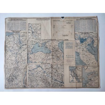 World War I map from the different theatres in 1915. Espenlaub militaria