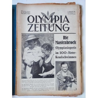 Все 31 номер газеты Olympia Zeitung, включая даже дополнительный  Probenummer, 1936 г.. Espenlaub militaria