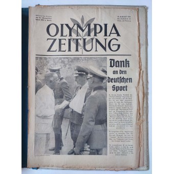 Alla 31 nummer av tidningen Olympia Zeitung, inklusive ett extra Probenummer-nummer, 1936. Espenlaub militaria