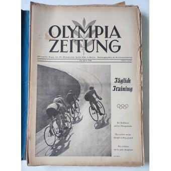 Alle 31 nummers van de krant Olympia Zeitung inclusief een extra Probenummer, 1936. Espenlaub militaria