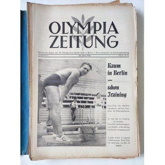 All 31 issues of the newspaper Olympia Zeitung including even an extra Probenummer issue, 1936. Espenlaub militaria