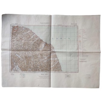 Лист карты немецкой армии № N 44, Анкона (Италия) в масштабе 1 : 300 000, 1944 г.. Espenlaub militaria