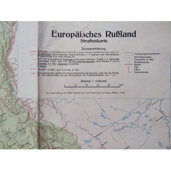 Mapa con la ruta de combate de la unidad alemana del 45º I.D. en Rusia, frente oriental en 1941-1943. Espenlaub militaria