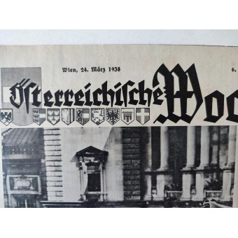 Newspaper Österreichische Woche, issue #12, March 24th, 1938. Espenlaub militaria