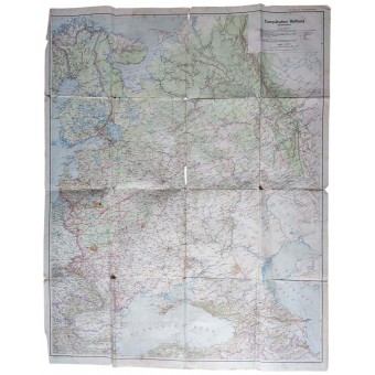 Mapa de carreteras de la Rusia soviética europea a escala 1 : 2 500 000, 1940. Espenlaub militaria
