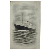 Feldpost card with the steamship "Hamburg", 1942