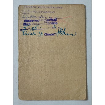 Tarjeta de identificación alemana para un civil estonio, 1941. Espenlaub militaria