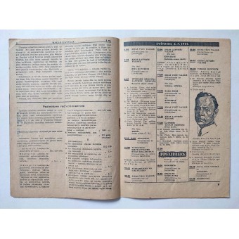 Hallo Latvija - латышско-немецкий журнал с радиопрограммой за июль 1941 года. Espenlaub militaria
