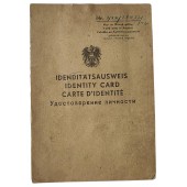 Identiteitskaart uit de Sovjetbezettingszone in Oostenrijk, 1946