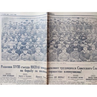 Tidningen Pravda (Sanning), nummer 81, mars 1939. Espenlaub militaria