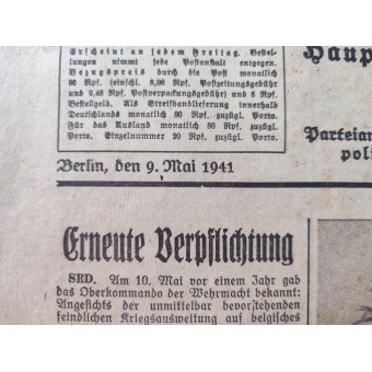 Giornale del NSDAP Nationalsozialistische Landpost #19, 1941. Espenlaub militaria