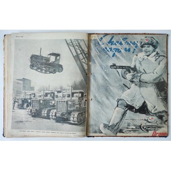 Sovjetisk tidskriftspärm med Ogoniok-nummer (Огонёк) från 1944. Espenlaub militaria