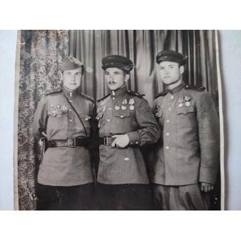 Three Soviet officers Ponomarev Alexey Ivanovich. Espenlaub militaria