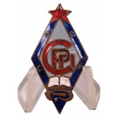 Badge des membres du syndicat de l'éducation, 1920