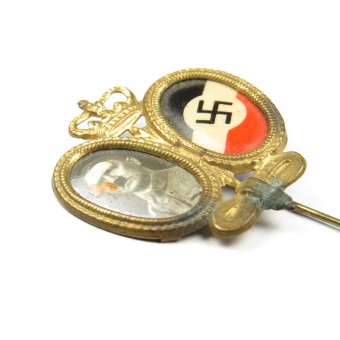 Adolf Hitler sympathizer pin. Espenlaub militaria