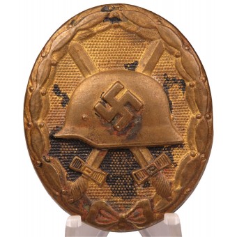 Black Wound badge made of brass. Espenlaub militaria