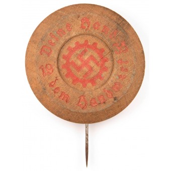 DAF wooden pin Deine Hand dem Handwerk 1935. Espenlaub militaria