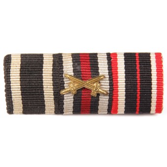 Medal ribbon bar for Iron Cross 1914, Honor Cross and War Merit Medal. Espenlaub militaria
