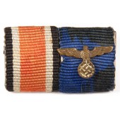 Barrette de ruban avec la Croix de fer de 2e classe et la récompense pour 4 ans de service