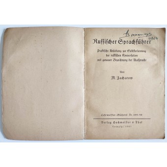 German-Russian phrasebook 1941 by Zacharow. Espenlaub militaria