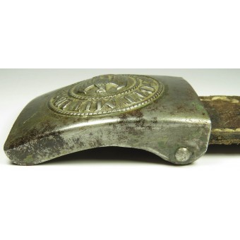 E. Schneider Heer Steel Buckle with leather tab both marked. Espenlaub militaria