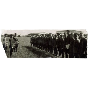 Formation of Soviet pilots at the airfield in the early years of the war. Espenlaub militaria