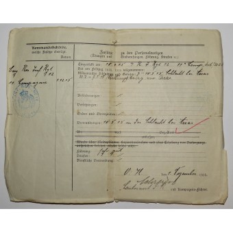 Identificación militar Militaer-Pass de Baviera durante la Primera Guerra Mundial. Espenlaub militaria