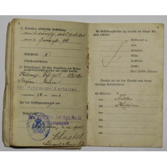 Identificación militar Militaer-Pass de Baviera durante la Primera Guerra Mundial. Espenlaub militaria