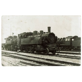 Foto van de beschadigde locomotieven Baureihe 75 en 91.3