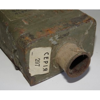 Russische WW1 Schlacht beschädigt Gasmaske Filter. Espenlaub militaria