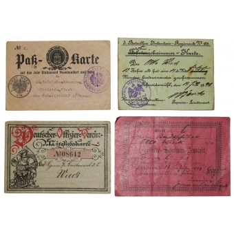 Set kaarten uitgegeven aan Otto Wieck. Espenlaub militaria
